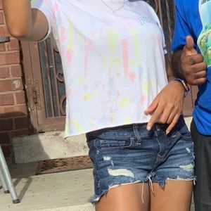 Distressed Jeans Shorts